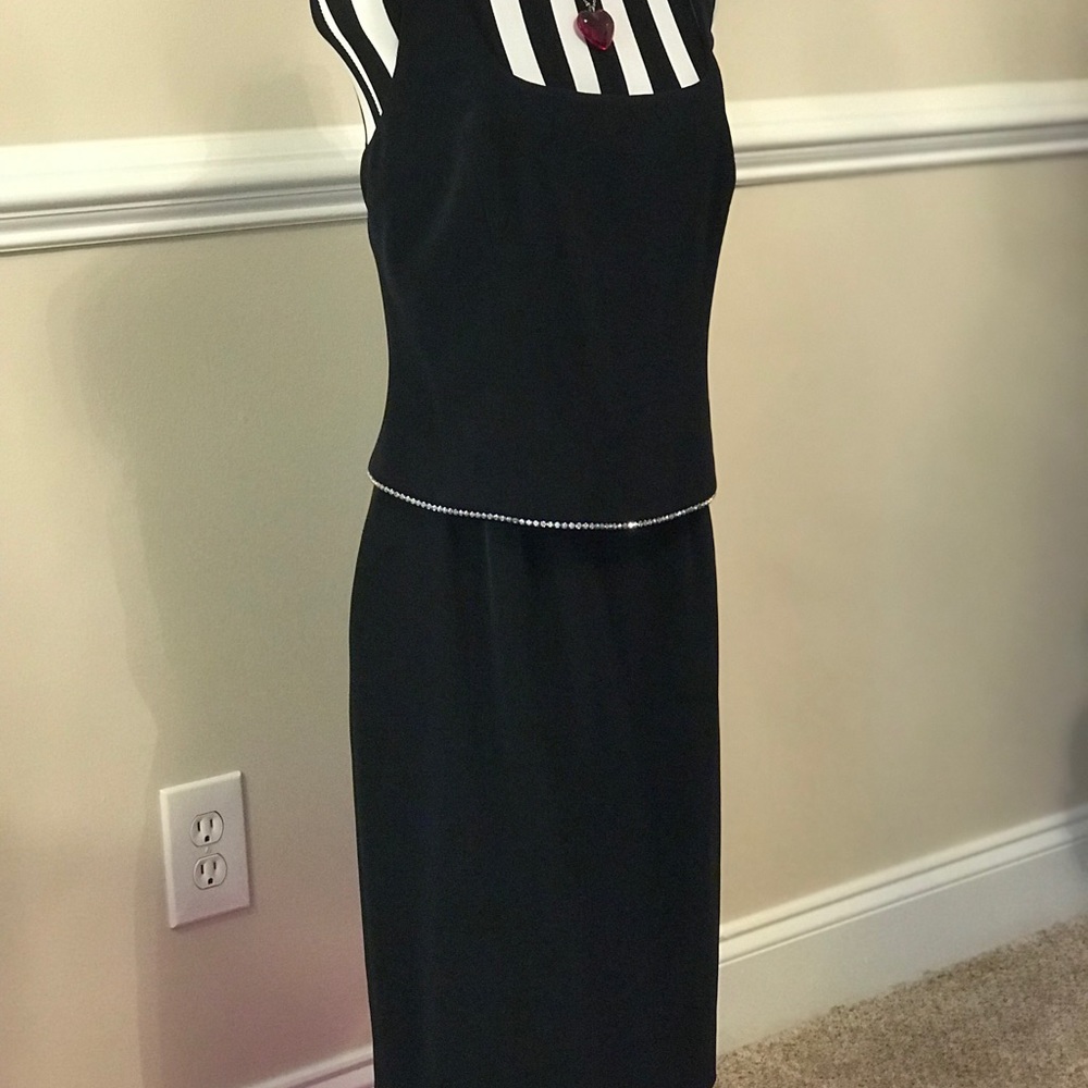 Black Jones New York formal dress with crystals